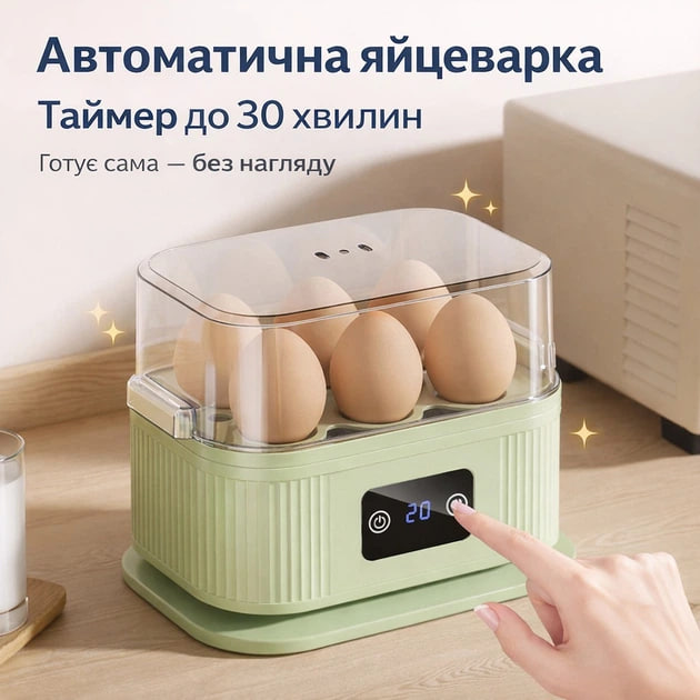Яйцеварка з таймером та LED дисплеєм